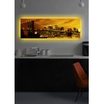 Casa si Gradina - Decoratiuni - Tablouri - Tablou decorativ cu led, Wallxpert, panza piele de caprioara, multicolor, 30x90 cm, 239SHN1253 - Infinity.ro
