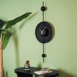 Casa si Gradina - Decoratiuni - Ceasuri - Ceas de perete decorativ, Wallxpert, otel, negru, 36x99 cm - Infinity.ro