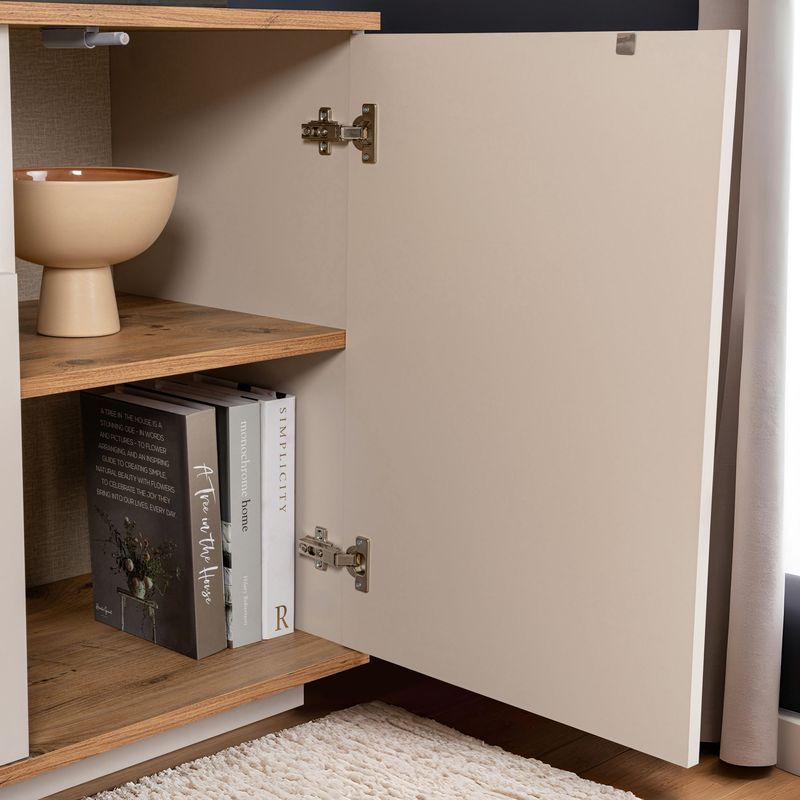 Casa si Gradina - Mobilier - Comode si corpuri - Console - Consola, Hanah Home, pal melaminat, casmir si pin atlantic, 180x44.5x75 cm - Infinity.ro