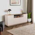 Casa si Gradina - Mobilier - Comode si corpuri - Console - Consola, Hanah Home, pal melaminat, casmir si pin atlantic, 180x44.5x75 cm - Infinity.ro