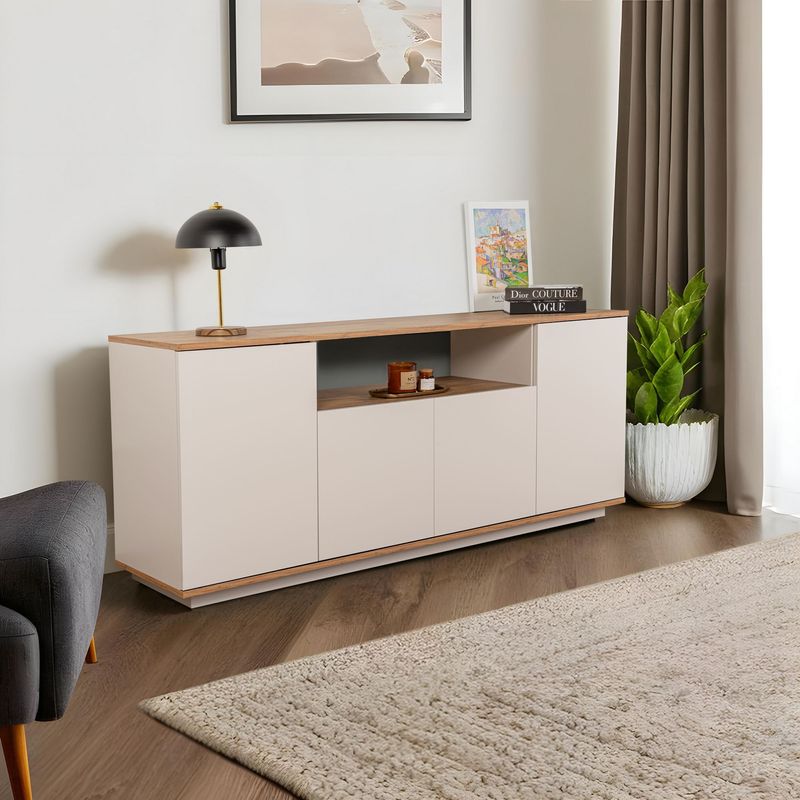 Casa si Gradina - Mobilier - Comode si corpuri - Console - Consola, Hanah Home, pal melaminat, casmir si pin atlantic, 180x44.5x75 cm - Infinity.ro