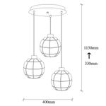 Casa si Gradina - Corpuri si surse de iluminat - Lustre si pendule - Candelabru, Opviq, fier, negru, 40x113 cm - Infinity.ro