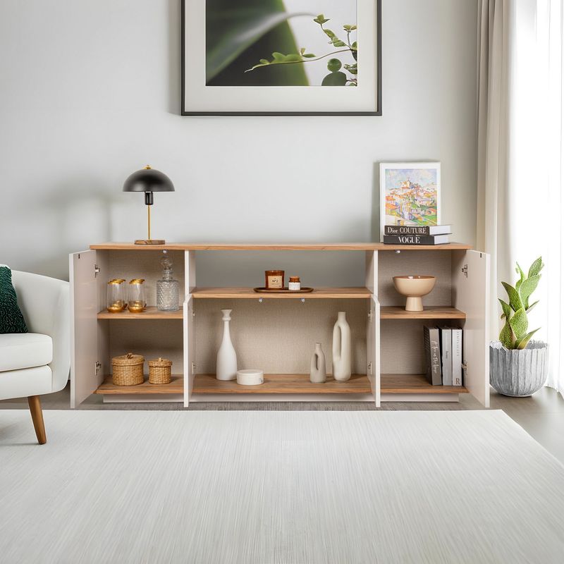 Casa si Gradina - Mobilier - Comode si corpuri - Console - Consola, Hanah Home, pal melaminat, casmir si pin atlantic, 180x44.5x75 cm - Infinity.ro