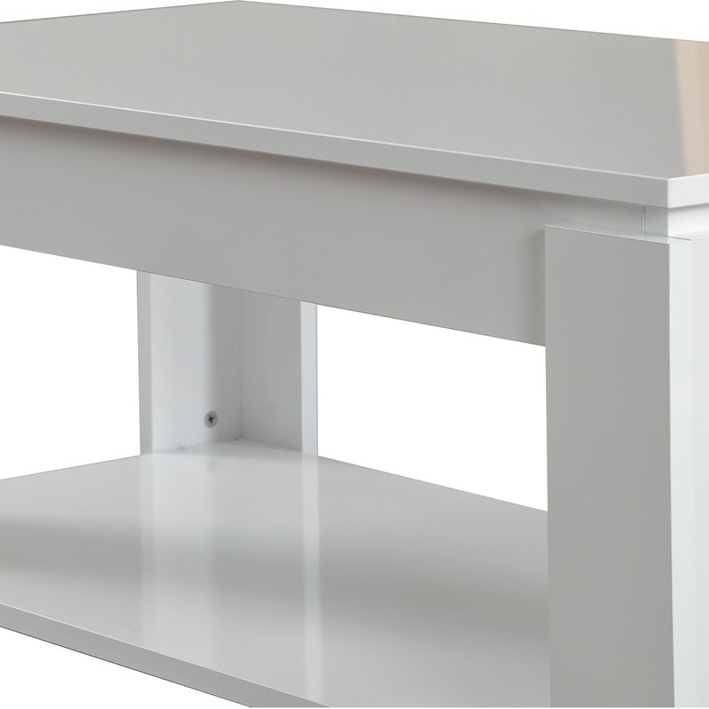 Casa si Gradina - Mobilier - Mese si birouri - Masute de cafea - Masuta de cafea, Hanah Home, pal melaminat, alb, 104x56x47 cm - Infinity.ro