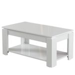Casa si Gradina - Mobilier - Mese si birouri - Masute de cafea - Masuta de cafea, Hanah Home, pal melaminat, alb, 104x56x47 cm - Infinity.ro
