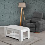 Casa si Gradina - Mobilier - Mese si birouri - Masute de cafea - Masuta de cafea, Hanah Home, pal melaminat, alb, 104x56x47 cm - Infinity.ro