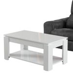 Casa si Gradina - Mobilier - Mese si birouri - Masute de cafea - Masuta de cafea, Hanah Home, pal melaminat, alb, 104x56x47 cm - Infinity.ro