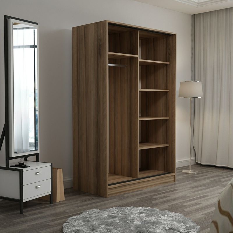 Casa si Gradina - Mobilier - Dulapuri si sifoniere - Sifoniere - Sifonier, Hanah Home, pal melaminat, antracit si stejar, 120x60x190 cm - Infinity.ro