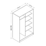 Casa si Gradina - Mobilier - Dulapuri si sifoniere - Sifoniere - Sifonier, Hanah Home, pal melaminat, antracit si stejar, 120x60x190 cm - Infinity.ro