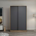 Casa si Gradina - Mobilier - Dulapuri si sifoniere - Sifoniere - Sifonier, Hanah Home, pal melaminat, antracit si stejar, 120x60x190 cm - Infinity.ro