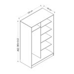 Casa si Gradina - Mobilier - Dulapuri si sifoniere - Sifoniere - Sifonier, Hanah Home, pal melaminat, antracit si stejar, 120x60x190 cm - Infinity.ro