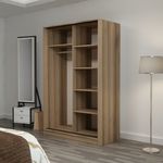 Casa si Gradina - Mobilier - Dulapuri si sifoniere - Sifoniere - Sifonier, Hanah Home, pal melaminat, antracit si stejar, 120x60x190 cm - Infinity.ro