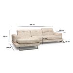 Casa si Gradina - Mobilier - Canapele si coltare - Coltare - Coltar, Hanah Home, lemn fag si pal, bej, 190x308x100 cm - Infinity.ro