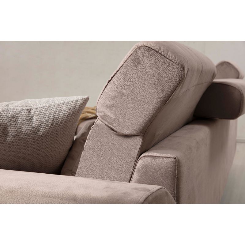 Casa si Gradina - Mobilier - Canapele si coltare - Coltare - Coltar, Hanah Home, lemn fag si pal, bej, 190x308x100 cm - Infinity.ro
