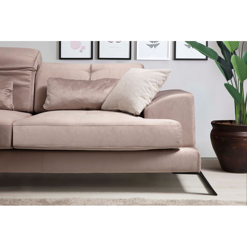 Casa si Gradina - Mobilier - Canapele si coltare - Coltare - Coltar, Hanah Home, lemn fag si pal, bej, 190x308x100 cm - Infinity.ro