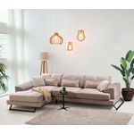 Casa si Gradina - Mobilier - Canapele si coltare - Coltare - Coltar, Hanah Home, lemn fag si pal, bej, 190x308x100 cm - Infinity.ro