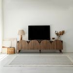 Casa si Gradina - Mobilier - Comode si corpuri - Comode - Comoda tv, Hanah Home, pal melaminat, nuc, 180x35x45 cm, 552NOS2430 - Infinity.ro