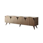 Casa si Gradina - Mobilier - Comode si corpuri - Comode - Comoda tv, Hanah Home, pal melaminat, nuc, 180x35x45 cm, 552NOS2430 - Infinity.ro
