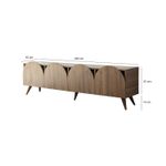 Casa si Gradina - Mobilier - Comode si corpuri - Comode - Comoda tv, Hanah Home, pal melaminat, nuc, 180x35x45 cm, 552NOS2430 - Infinity.ro