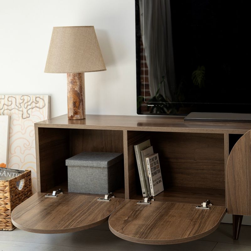 Casa si Gradina - Mobilier - Comode si corpuri - Comode - Comoda tv, Hanah Home, pal melaminat, nuc, 180x35x45 cm, 552NOS2430 - Infinity.ro