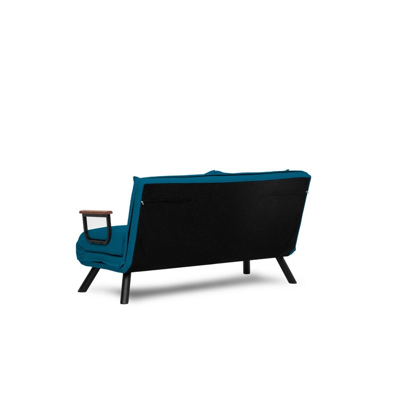 Casa si Gradina - Mobilier - Canapele si coltare - Canapele - Canapea extensibila, Hanah Home, metal, verde petrol, 175x133 cm - Infinity.ro