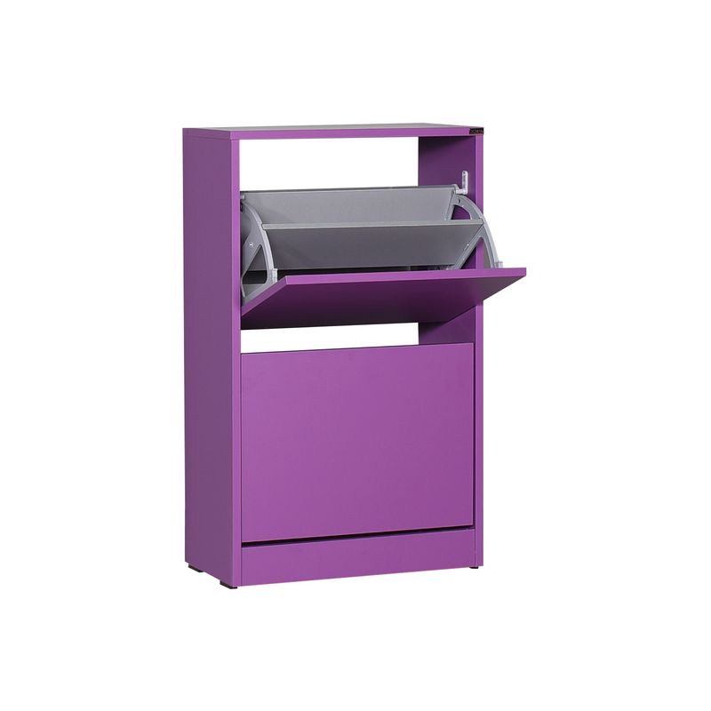 Casa si Gradina - Mobilier - Organizare si depozitare - Organizator incaltaminte - Dulap pentru pantofi, Hanah Home, pal melaminat, mov, 51x26x84 cm - Infinity.ro