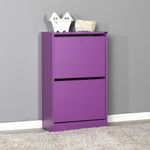Casa si Gradina - Mobilier - Organizare si depozitare - Organizator incaltaminte - Dulap pentru pantofi, Hanah Home, pal melaminat, mov, 51x26x84 cm - Infinity.ro
