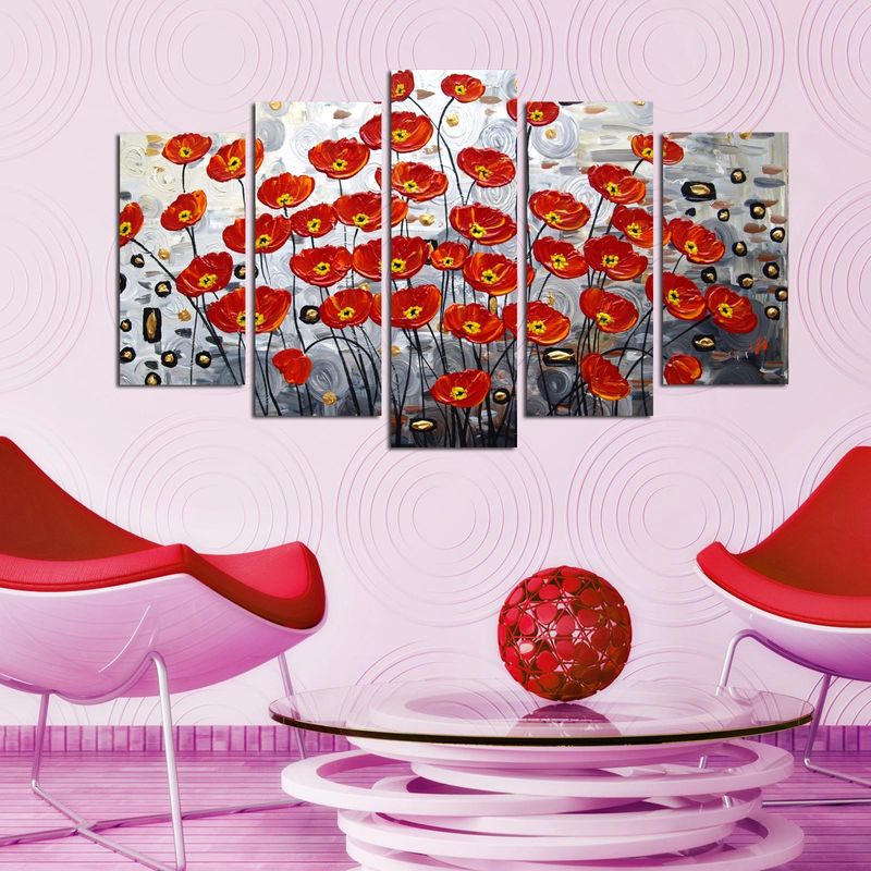 Casa si Gradina - Decoratiuni - Tablouri - Tablou decorativ 5 piese, Wallxpert, mdf, multicolor, 110x60 cm, 223CHR1936 - Infinity.ro