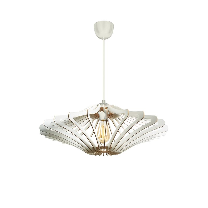 Casa si Gradina - Corpuri si surse de iluminat - Lustre si pendule - Candelabru, Opviq, mdf, alb, diametru 47 cm, inaltime 55 cm - Infinity.ro