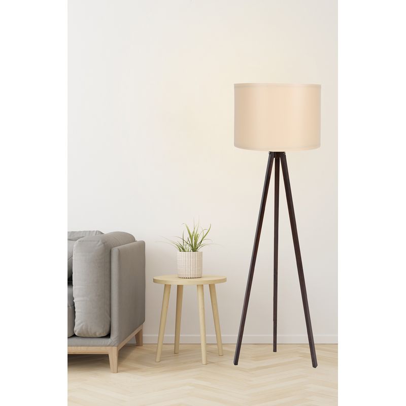 Casa si Gradina - Corpuri si surse de iluminat - Veioze si lampi - Lampadare - Lampadar, Opviq, mdf, crem, nuc, 145 cm - Infinity.ro