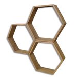 Casa si Gradina - Mobilier - Biblioteci si rafturi - Etajere - Etajera de perete, Hanah Home, lemn de molid, nuc, 40x40x10 cm, set 3 bucati - Infinity.ro