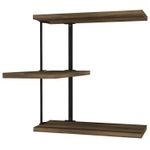 Casa si Gradina - Mobilier - Biblioteci si rafturi - Rafturi - Raft de perete, Hanah Home, panou de particule melaminat, nuc si negru, 45x20x47.4 cm - Infinity.ro