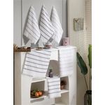 Market - Curatenie si intretinere casa - Produse bucatarie - Lavete si bureti - Set prosoape de bucatarie, Hermia, alb/gri/negru, 50x70 cm, 100% bumbac, 6 bucati - Infinity.ro