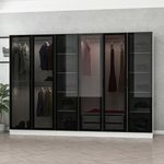 Casa si Gradina - Mobilier - Dulapuri si sifoniere - Sifoniere - Sifonier, Hanah Home, pal melaminat, alb negru, 270x52x210 cm, 506MNR2733 - Infinity.ro