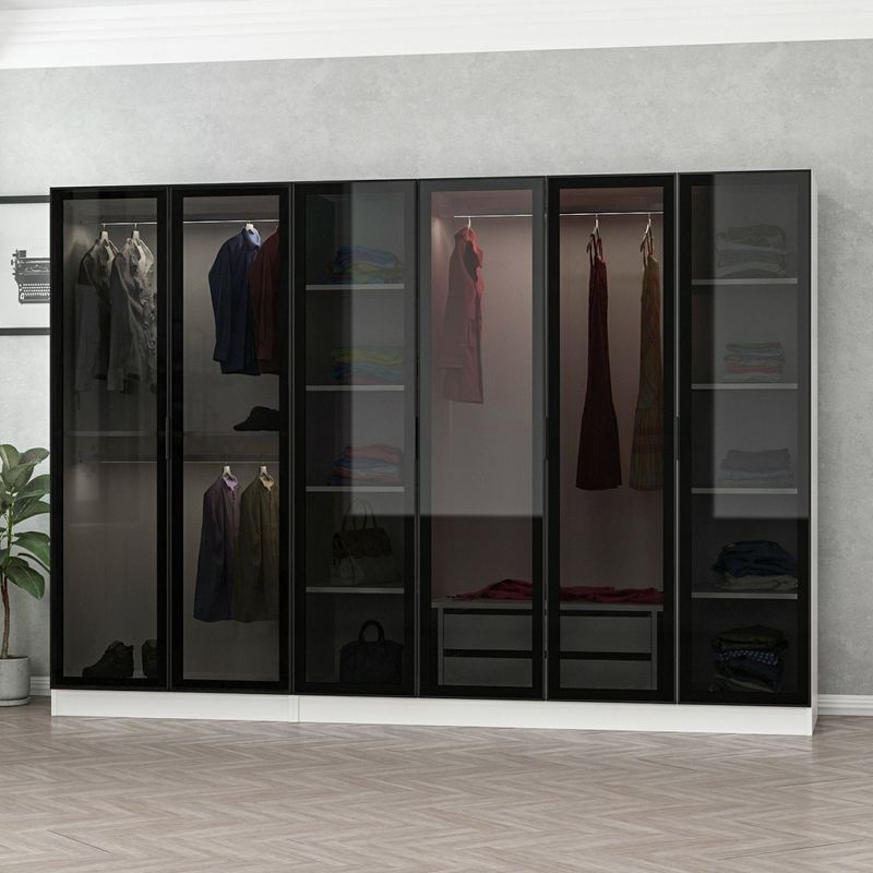 Casa si Gradina - Mobilier - Dulapuri si sifoniere - Sifoniere - Sifonier, Hanah Home, pal melaminat, alb negru, 270x52x210 cm, 506MNR2733 - Infinity.ro