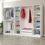 Casa si Gradina - Mobilier - Dulapuri si sifoniere - Sifoniere - Sifonier, Hanah Home, pal melaminat, alb negru, 270x52x210 cm, 506MNR2733 - Infinity.ro