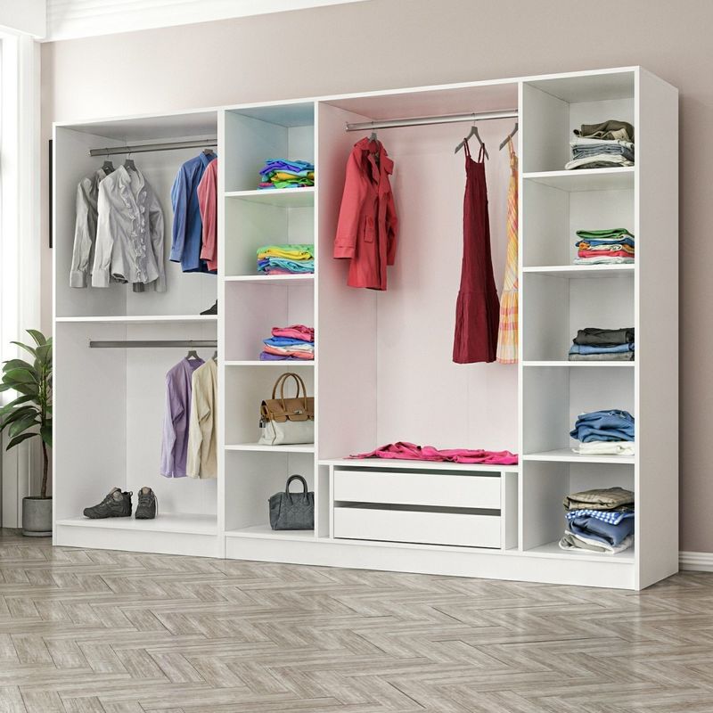 Casa si Gradina - Mobilier - Dulapuri si sifoniere - Sifoniere - Sifonier, Hanah Home, pal melaminat, alb negru, 270x52x210 cm, 506MNR2733 - Infinity.ro
