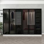 Casa si Gradina - Mobilier - Dulapuri si sifoniere - Sifoniere - Sifonier, Hanah Home, pal melaminat, alb negru, 270x52x210 cm, 506MNR2733 - Infinity.ro