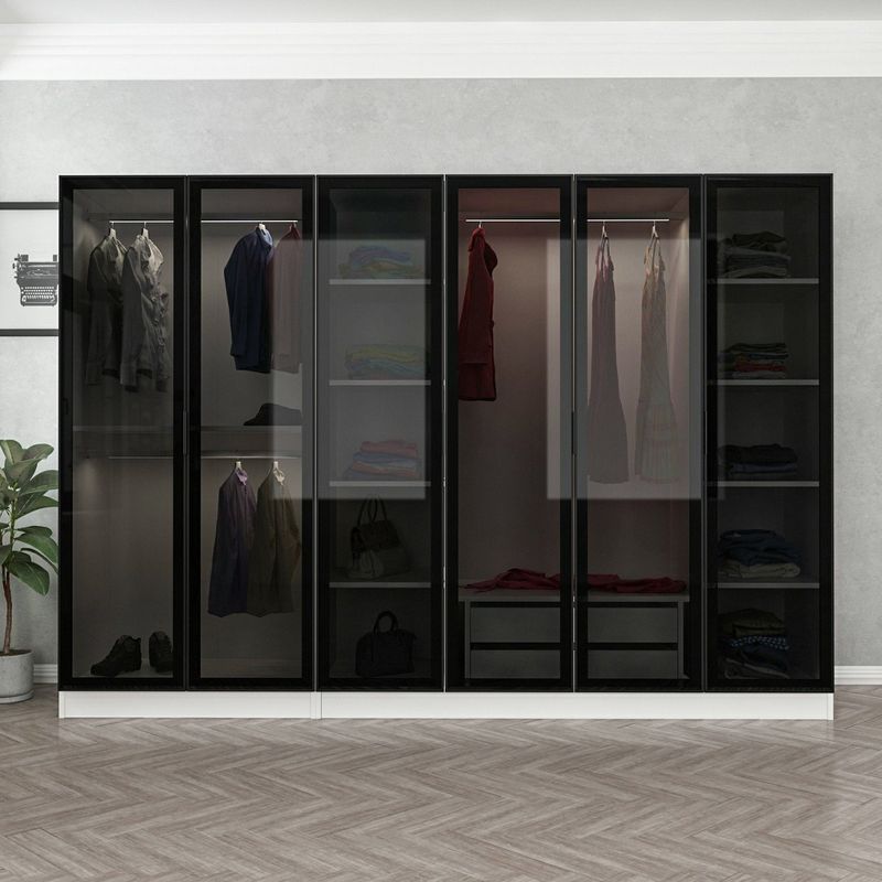 Casa si Gradina - Mobilier - Dulapuri si sifoniere - Sifoniere - Sifonier, Hanah Home, pal melaminat, alb negru, 270x52x210 cm, 506MNR2733 - Infinity.ro