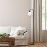 Casa si Gradina - Corpuri si surse de iluminat - Veioze si lampi - Lampadare - Lampadar, Opviq, metal, negru crem, 27x27x146 cm - Infinity.ro