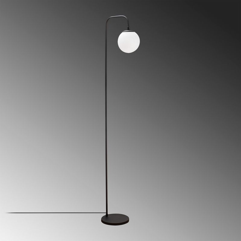 Casa si Gradina - Corpuri si surse de iluminat - Veioze si lampi - Lampadare - Lampadar, Opviq, metal, negru crem, 27x27x146 cm - Infinity.ro
