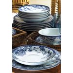 Casa si Gradina - Bucatarie si vesela - Vesela si tacamuri - Servicii de masa - Set de masa 24 piese, Hermia, portelan, albastru si alb - Infinity.ro