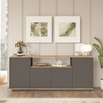 Casa si Gradina - Mobilier - Comode si corpuri - Console - Consola, Hanah Home, pal melaminat, pin atlantic şi antracit, 180x44.5x75 cm - Infinity.ro