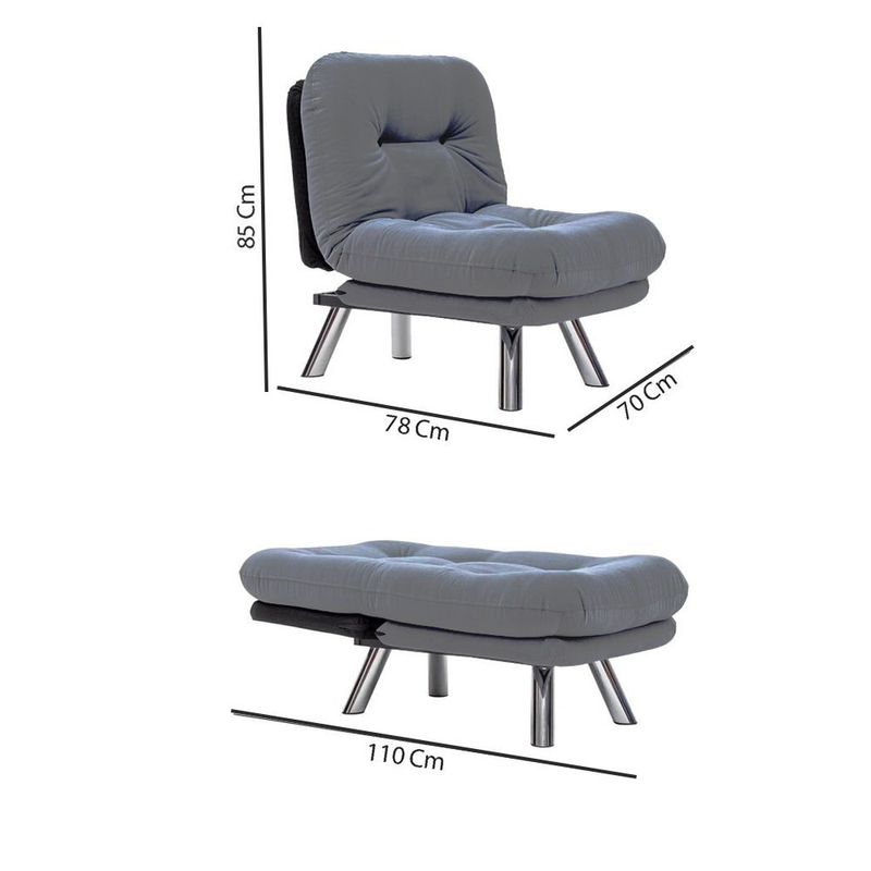 Casa si Gradina - Mobilier - Canapele si coltare - Canapele - Canapea extensibila, Atelier Del Sofa, metal, in, maro deschis, 110x70 cm - Infinity.ro