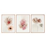 Casa si Gradina - Decoratiuni - Tablouri - Tablou decorativ inramat, Wallxpert, mdf si lemn masiv, multicolor, 50x70 cm, set 3 bucati, 693BSE1502 - Infinity.ro