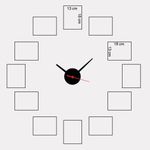 Casa si Gradina - Decoratiuni - Ceasuri - Ceas decorativ de perete, Wallxpert, multicolor, polistiren, 50x50 cm - Infinity.ro