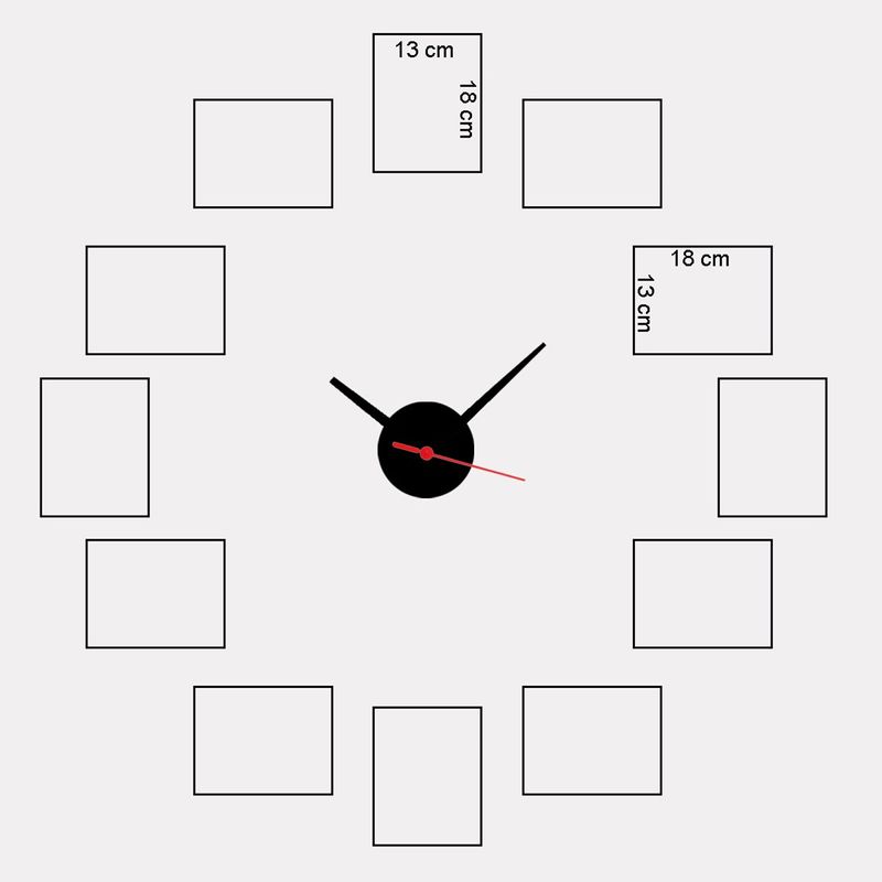 Casa si Gradina - Decoratiuni - Ceasuri - Ceas decorativ de perete, Wallxpert, multicolor, polistiren, 50x50 cm - Infinity.ro