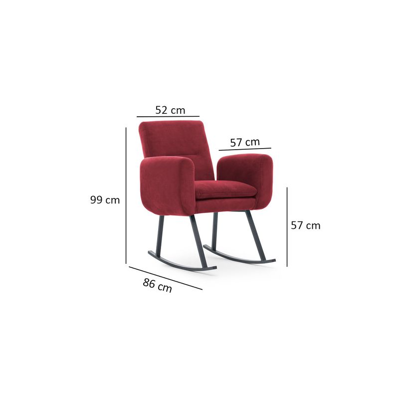 Casa si Gradina - Mobilier - Scaune si fotolii - Fotolii - Fotoliu balansoar, Atelier Del Sofa, metal, maro, 50x50x99 cm - Infinity.ro