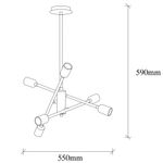 Casa si Gradina - Corpuri si surse de iluminat - Lustre si pendule - Candelabru, Opviq, metal, vintage, 55x55x59 cm - Infinity.ro