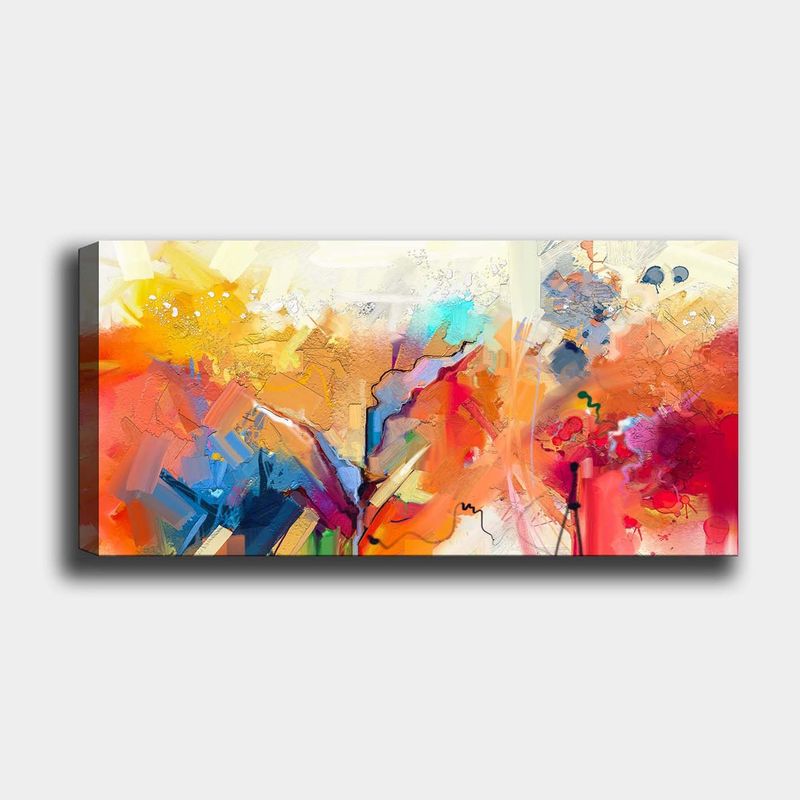 Casa si Gradina - Decoratiuni - Tablouri - Tablou canvas decorativ, Wallxpert, panza, multicolor, 50x120 cm, rama lemn, 451ERN1163 - Infinity.ro